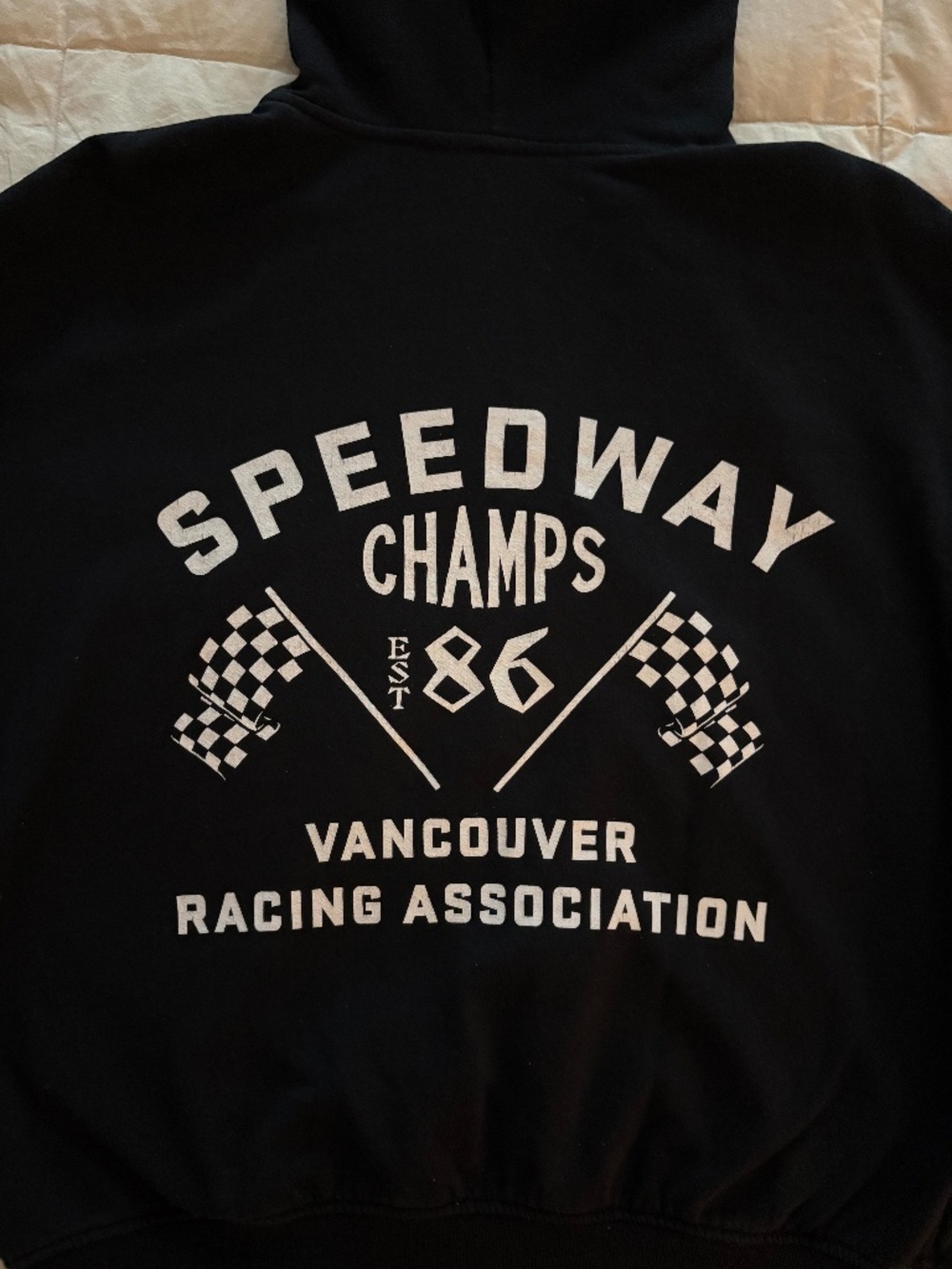 H&M Divided Speedway Champs Vancouver Zip Up Hoodie Black Women’s Small